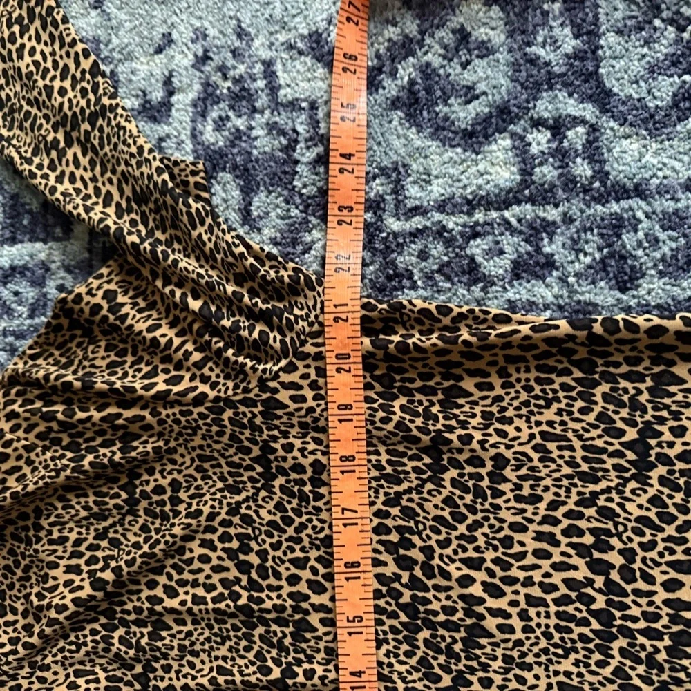 Y2K Apt. 9 Size XL Cowl Neck Long Sleeve Leopard Print Going Out Top Glamour - Picture 6 of 8